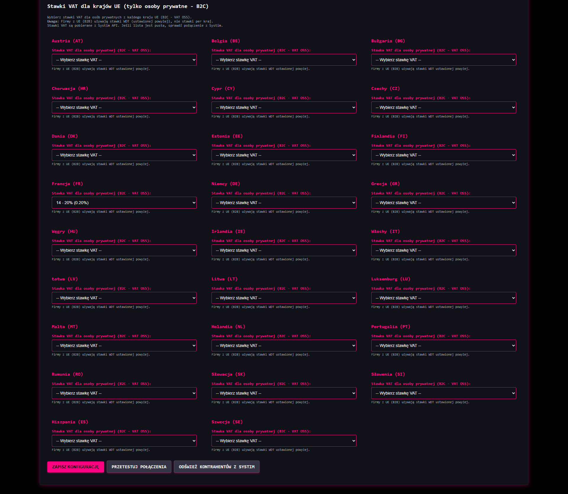 integracja systim baselinker api faktury vat eu vies wdt export vat_oss 4