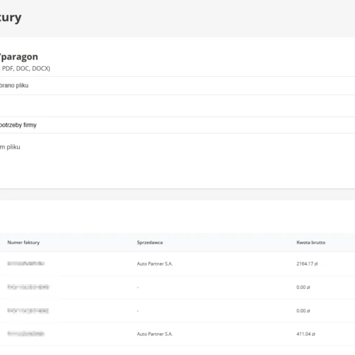 Ekran powitalny użytkownika automatyzacji kosztów Systim API z AI